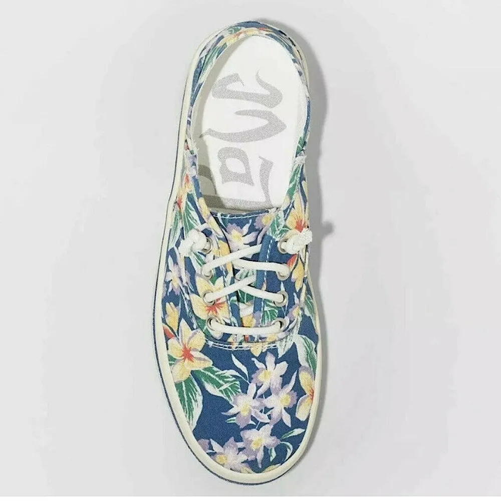 Mad Love Women’s Kendra Floral Canvas Lace Slip On Sneakers Shoes Size 6 - Image 2