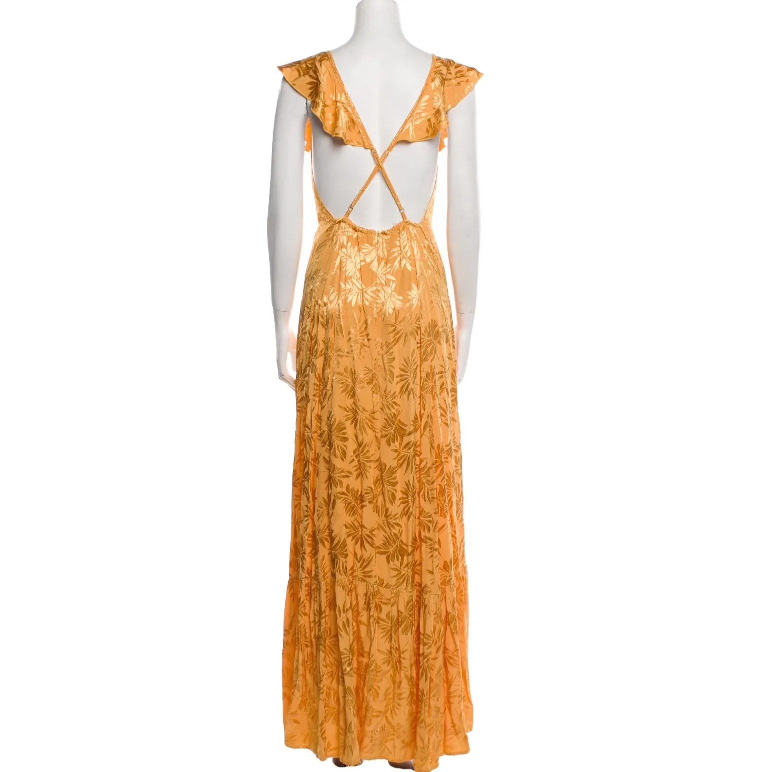 Sabina Musayev Yara Maxi Dress Size Small Elegant Occasion Yellow - Image 5
