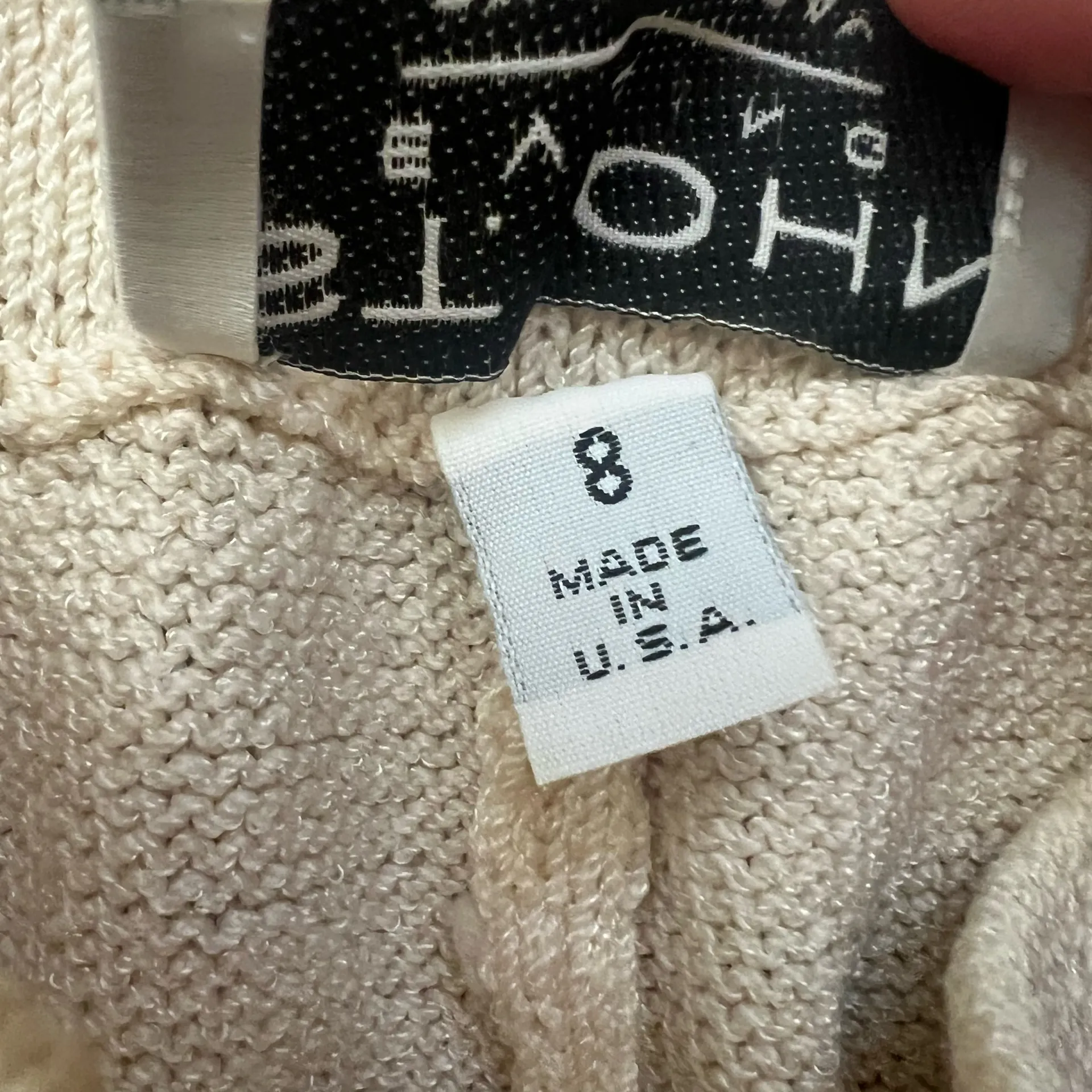 St. John Evening Santana Knit Pull On Pants Straight Leg Women's Off White Sz 8 - Image 4