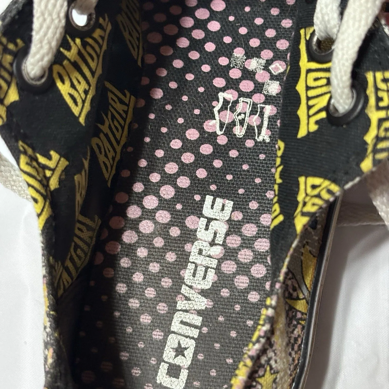 Converse All Star DC Comics Batgirl  Sneaker Women's size 7 Men's 5  - Good Cond - Image 13