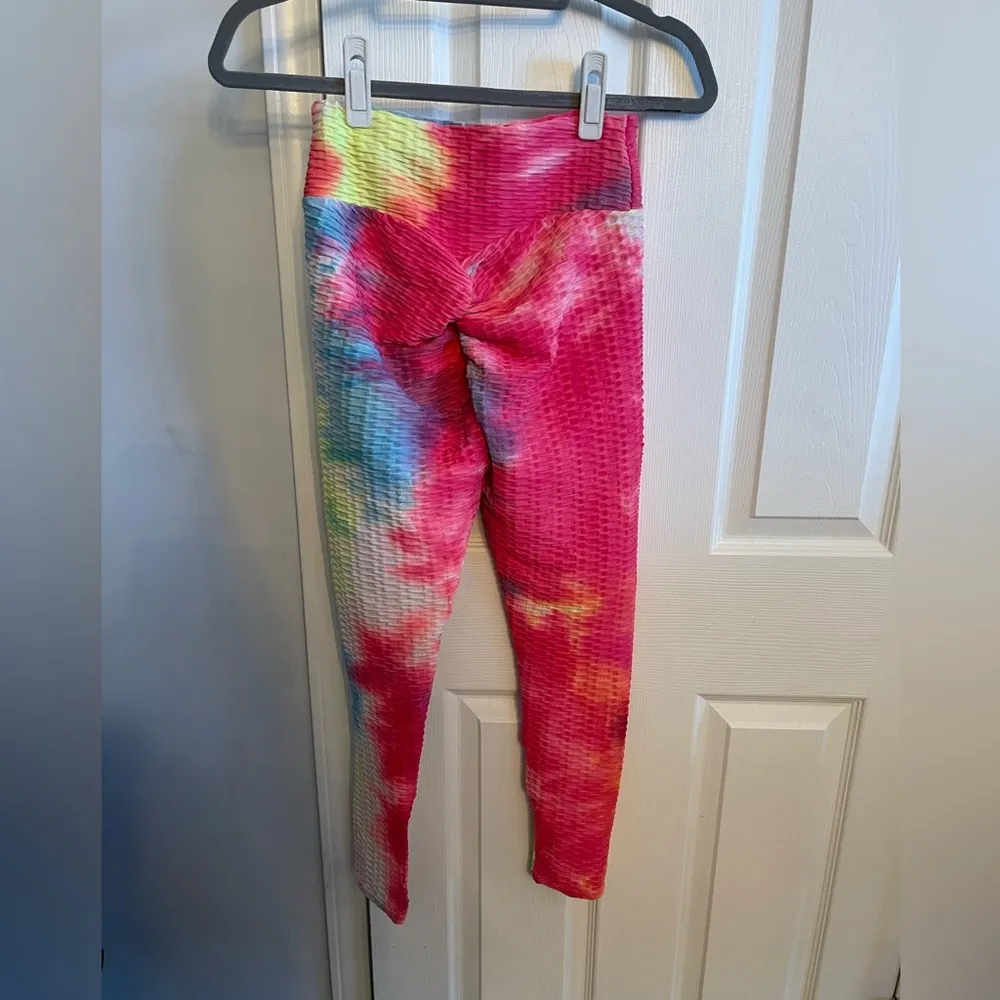 🌹Women’s Tie Dye Leggings Scrunch Ruched Butt Lifting Booty Workout Pants - Image 2