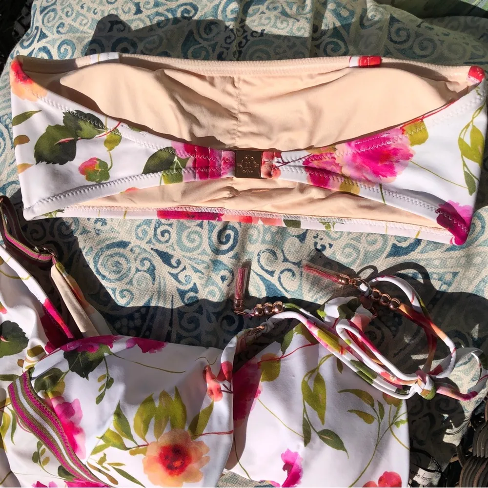 Nanette Lepore Pink Floral 3 Piece Swim Set 6 - Image 12