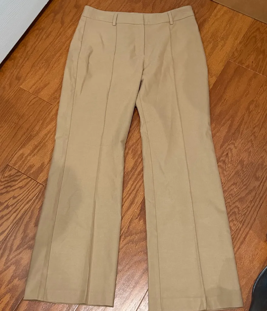 DREW Tan Dress Pants | Size 4 | Made in USA | Classic Work Trousers - Image 1