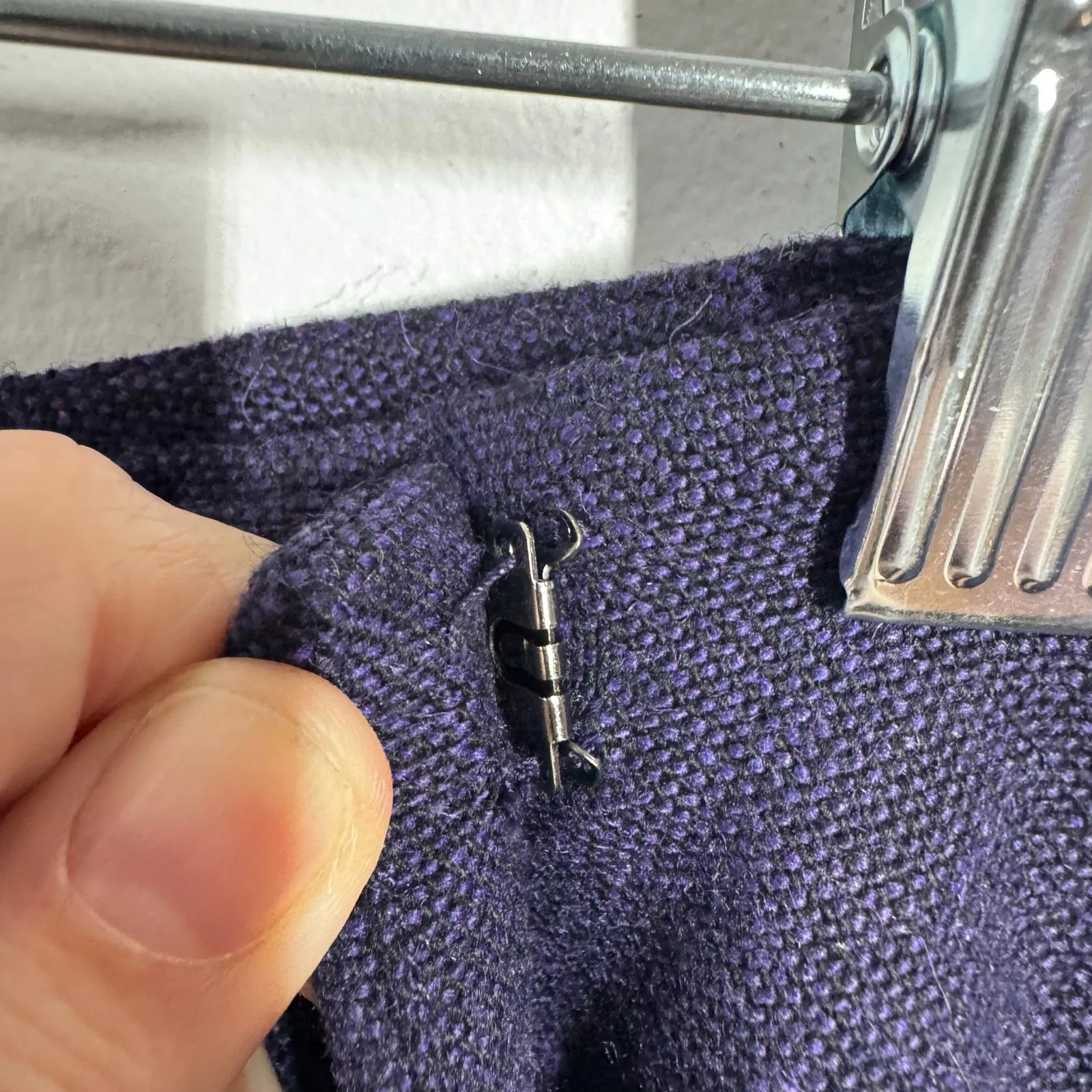 Worthington Boho Aztec Wrap Midi Skirt Women 18 Purple Fringe Wool Blend Lined - Image 5