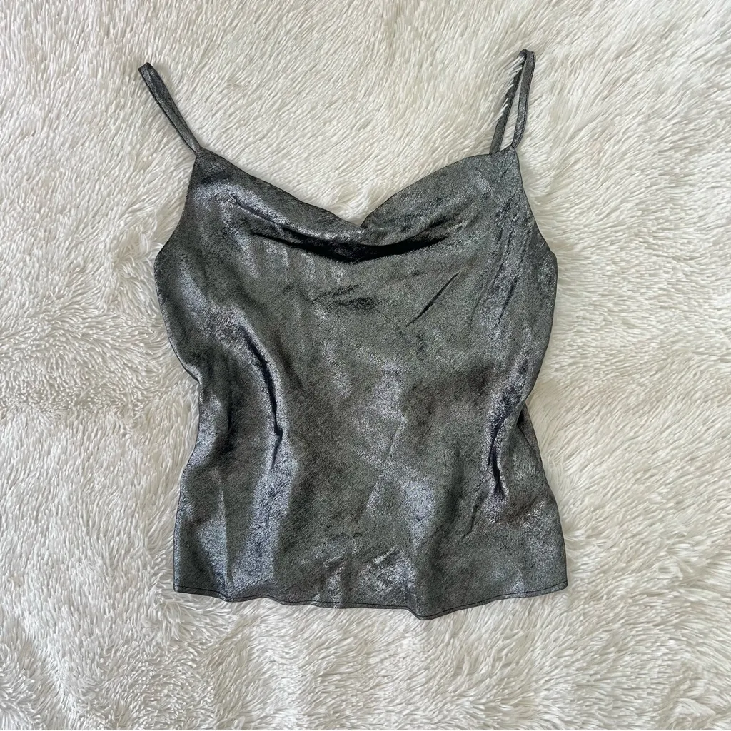 Elan Shimmering Silver Top Size XS - Image 5