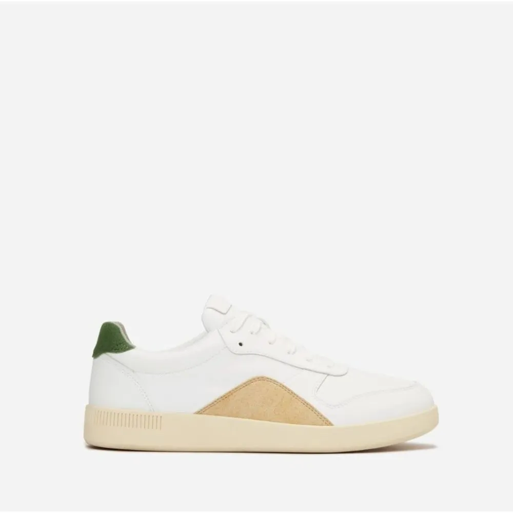 Everlane  The ReLeather Court Sneaker in Green & Canvas 10 New Womens Casual Shoe - Image 3