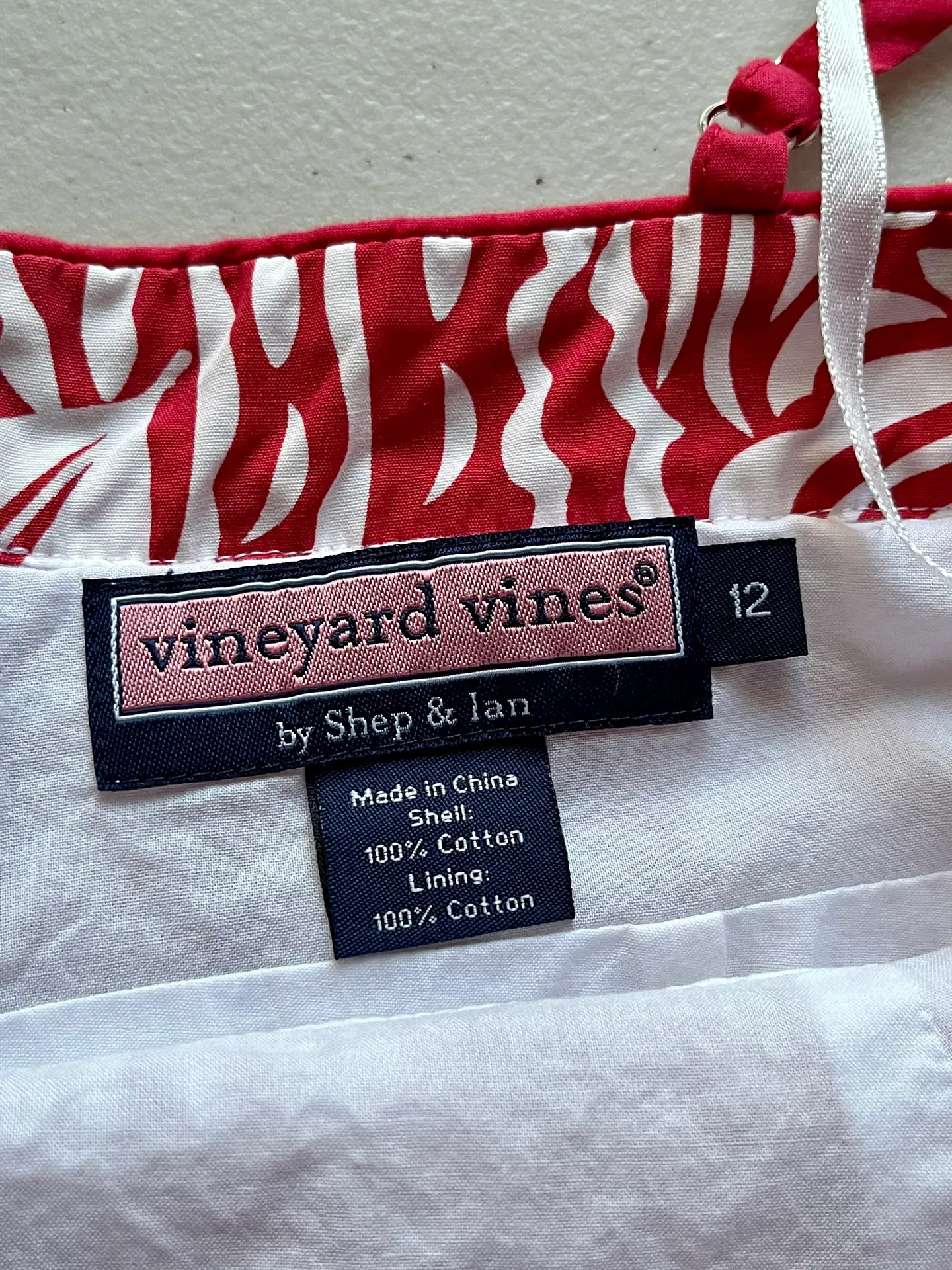 Womens  Red And White Sailboat Knee Length Dress 12 - Image 8