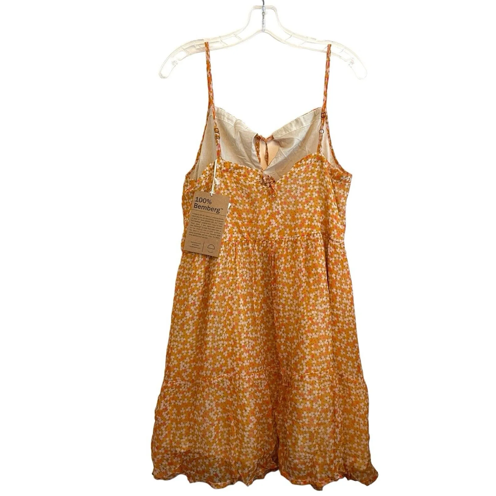 Reistor Sunset to Sunrise Dress Size Small Sleeveless Tiered‎ Orange Floral NWT - Image 3