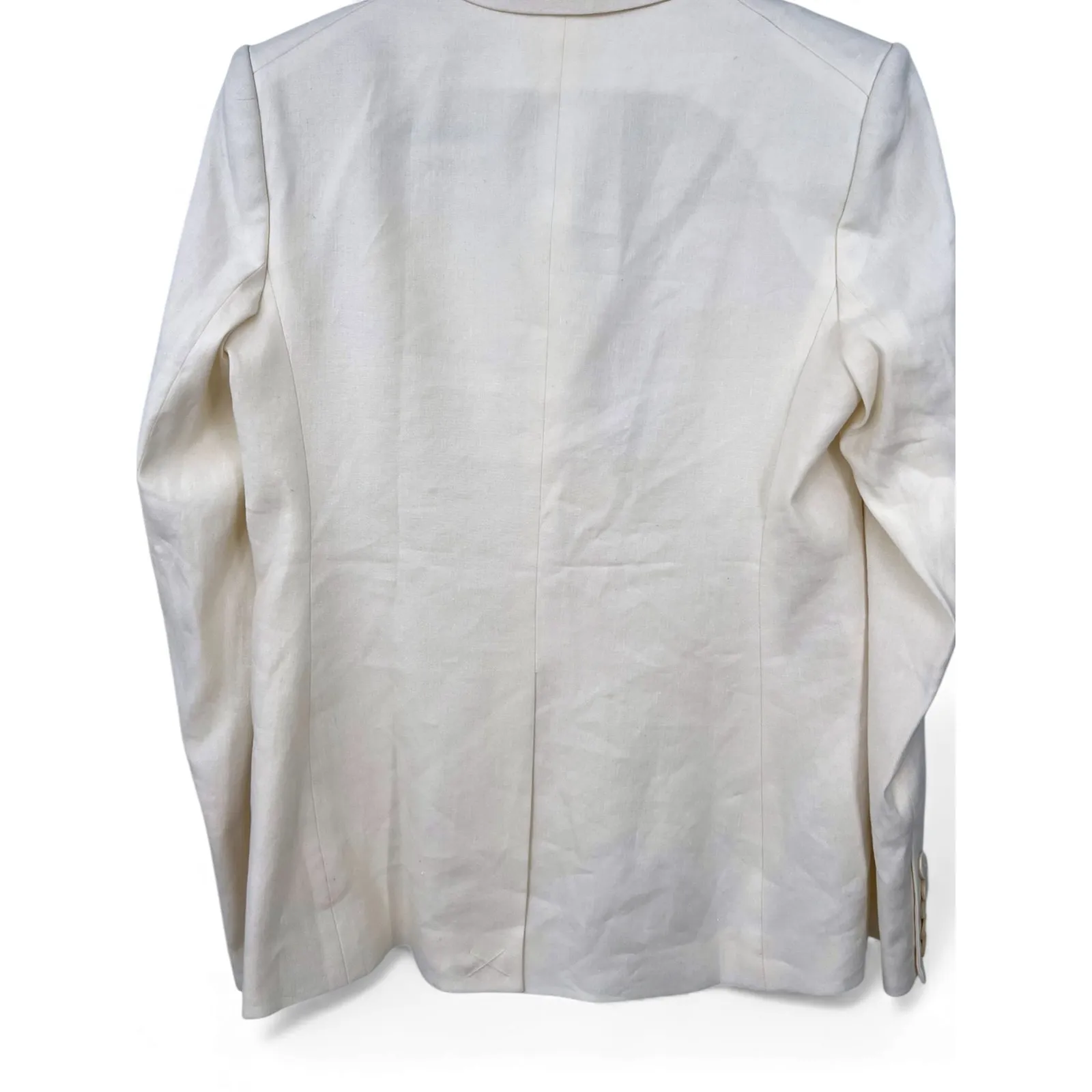 NWT Veronica Beard  | 10 | Miller Dickey Blazer Linen Double Breast Women Ivory - Image 6