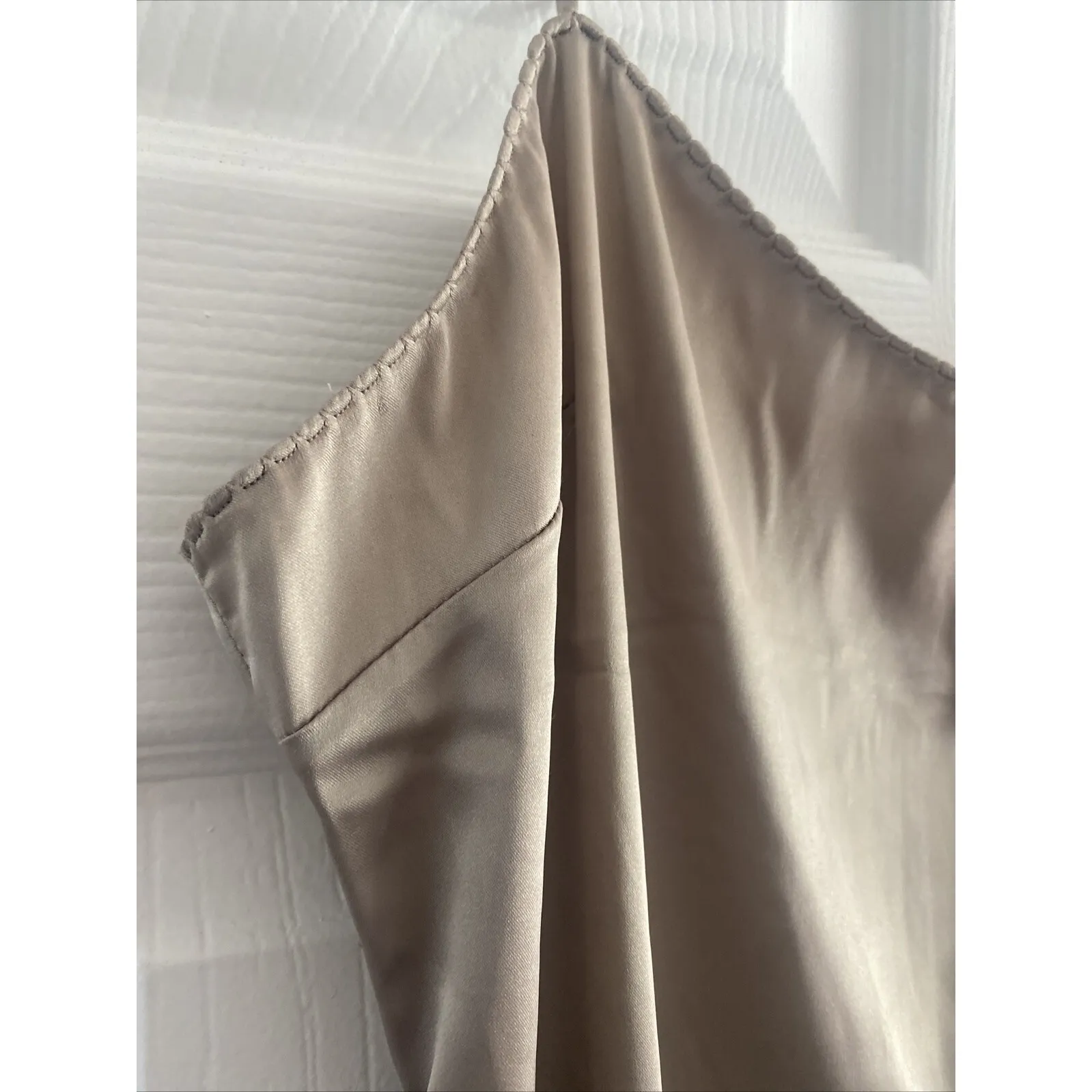 Elie Tahari Women's 8 Champagne Chemise Slip Dress Chemise Spaghetti Strap Mini - Image 2