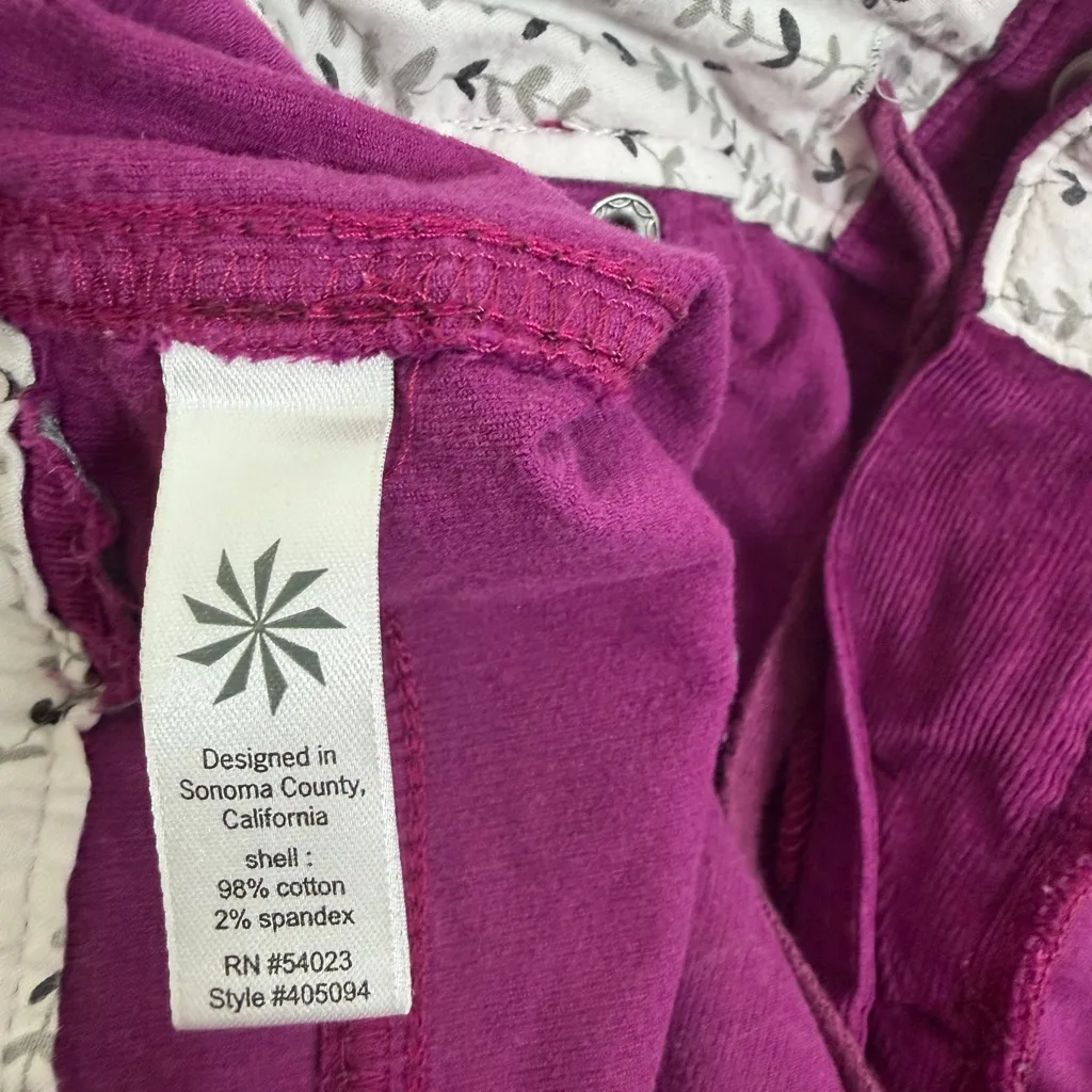 Athleta Women’s Loveland Corduroy Pant Raspberry Low Rise Stretch Cord Size 6P - Image 11