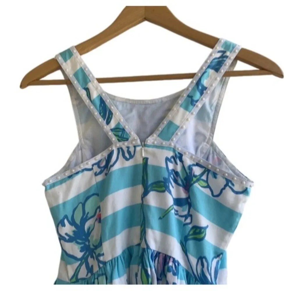 Lilly Pulitzer Womens Sandrine Dress Shorely Blue Sleeveless Size 4 - Image 9