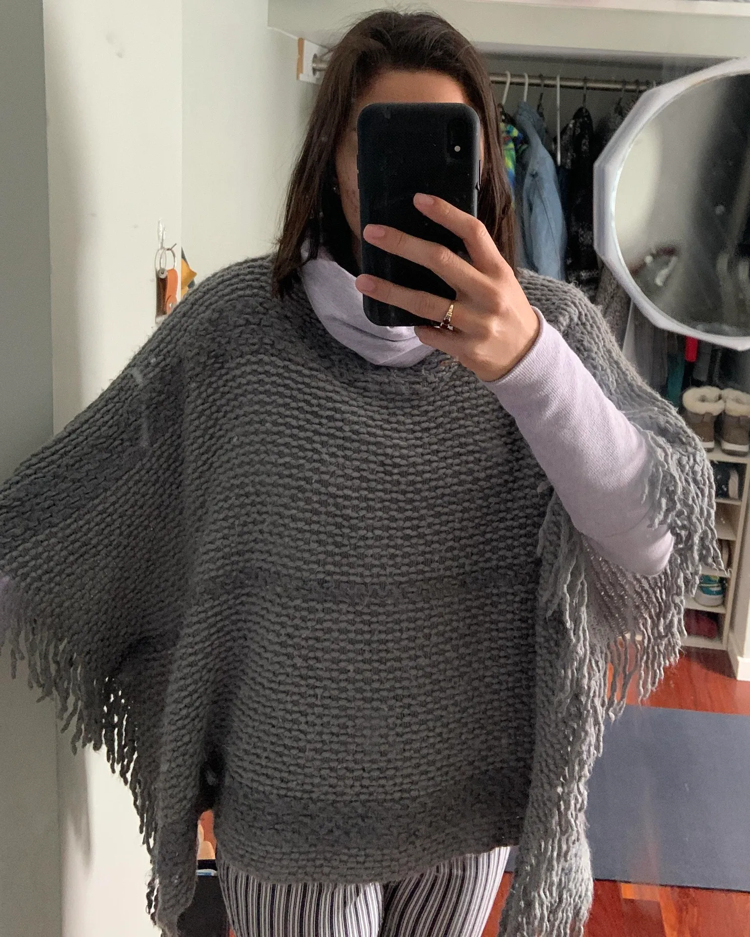 Do Everything In Love Grey Poncho - Image 2