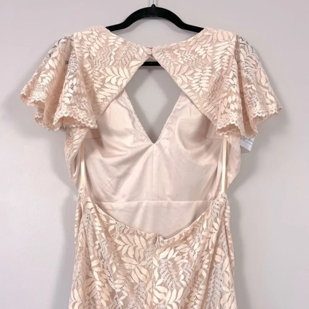 Fame and Partners Blush Pink Chelsey Lace Maxi Dress Size 8 - Image 10