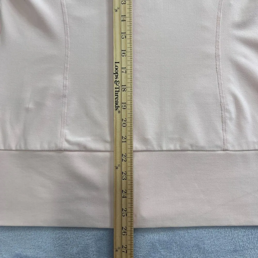 Nike Vintage Womens XS  Dri-Fit Blush Pink Full- Zip Front Jacket Fleece Runner‎ - Image 7