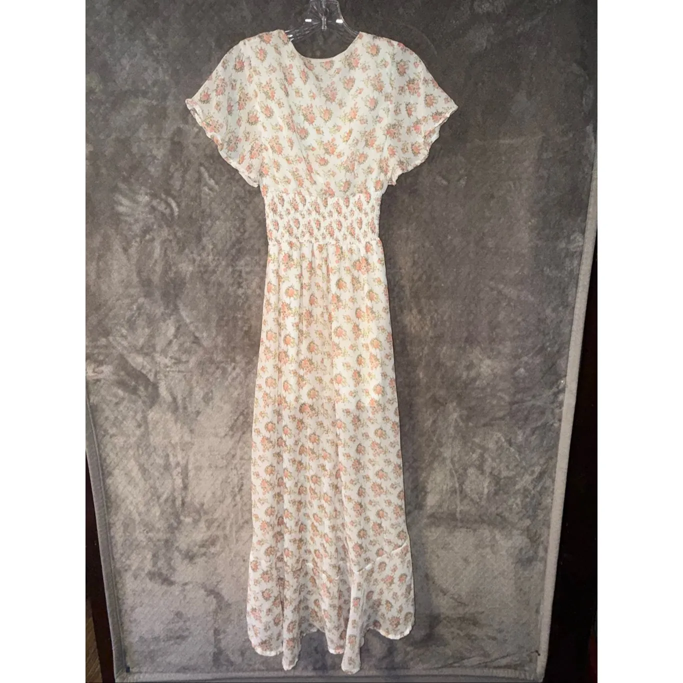 Altard State Women’s XS V-Neck Flutter Sleeve Floral High Low Dress Cottagecore - Image 6