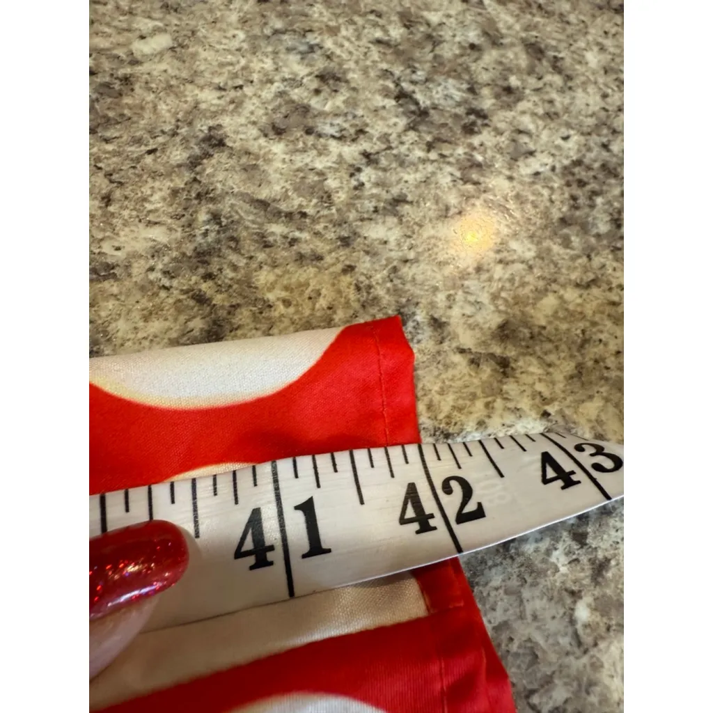 Women's SHEIN White Red Floral Wide Leg Pants Set L - Image 4