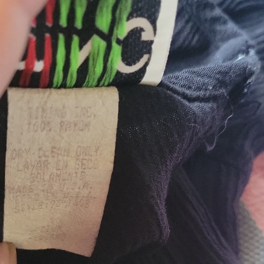 Timing Vintage Jumpsuit BOHO  Black Textured Fabric Size M - Image 9