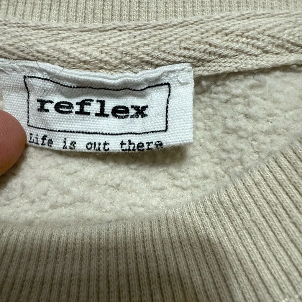 Reflex Cream Los Angeles Women’s Sweatshirt Sz S minimalist 90s y2k graphic - Image 3