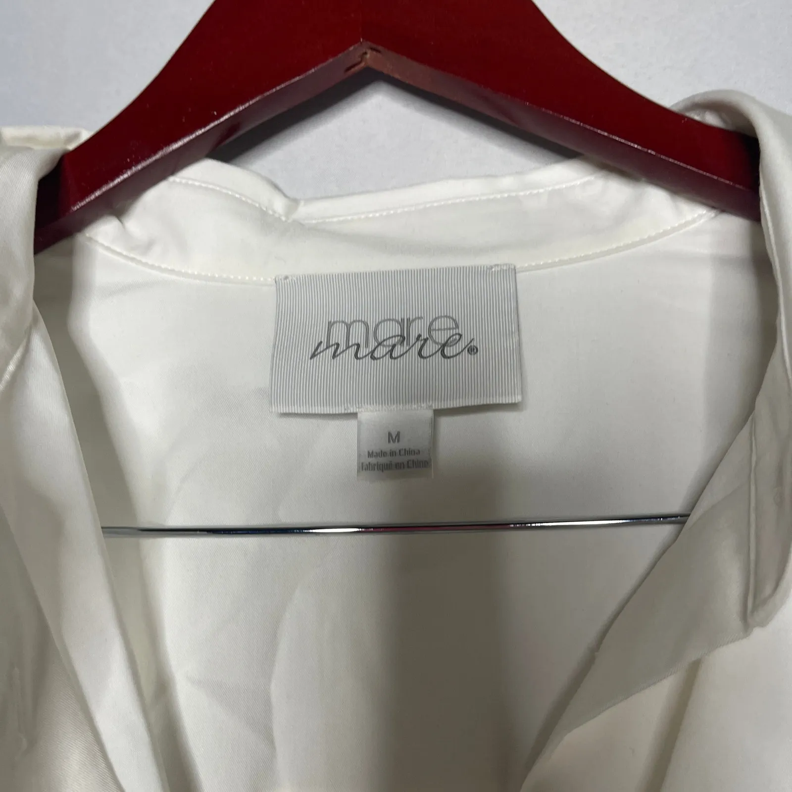 Anthropologie Mare Mare white Button down top black sequin bottom Mini Dress M - Image 3