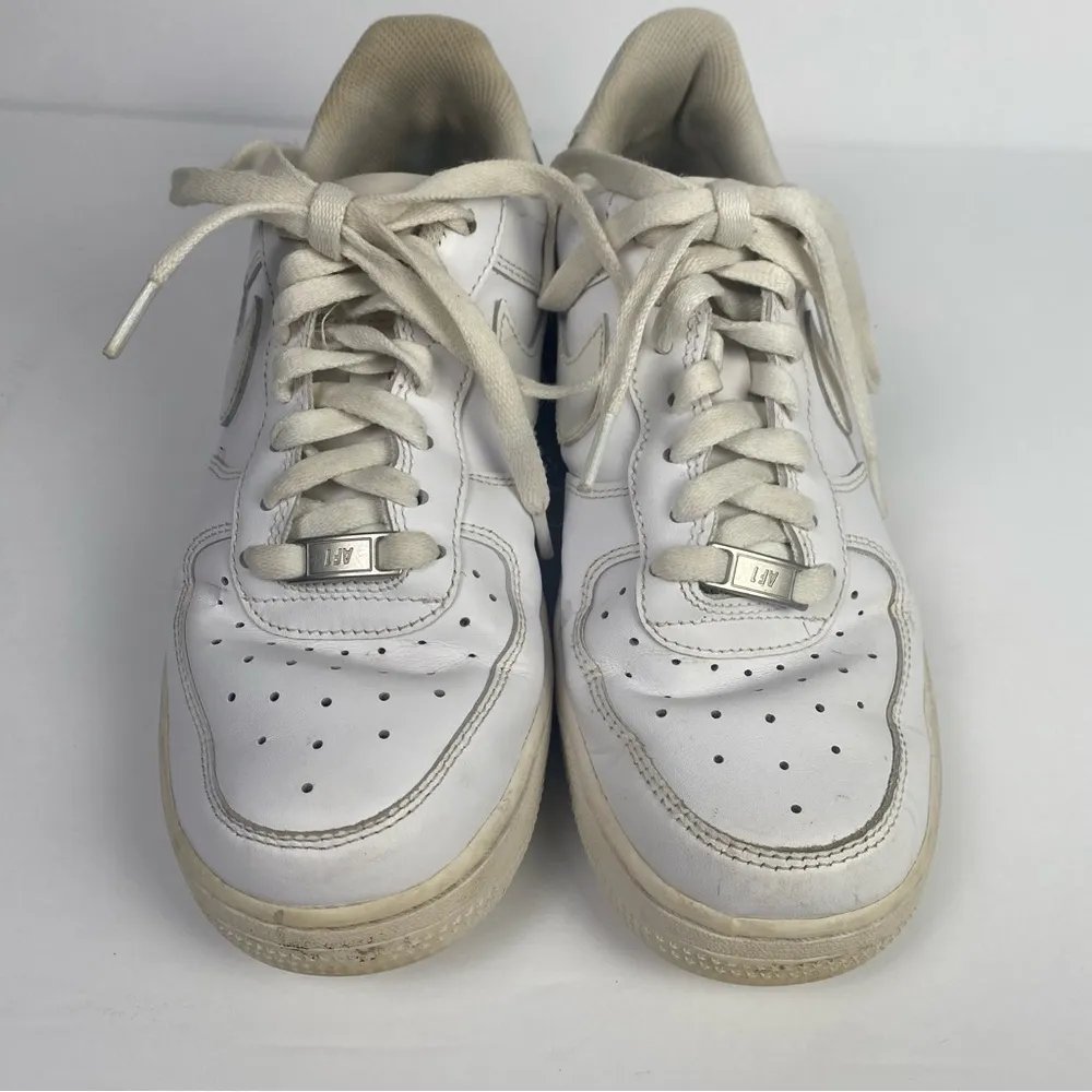 Nike Shoes Womens 8.5 Air Force 1 Athletic Low Sneakers DD8959-100 White Leather - Image 3