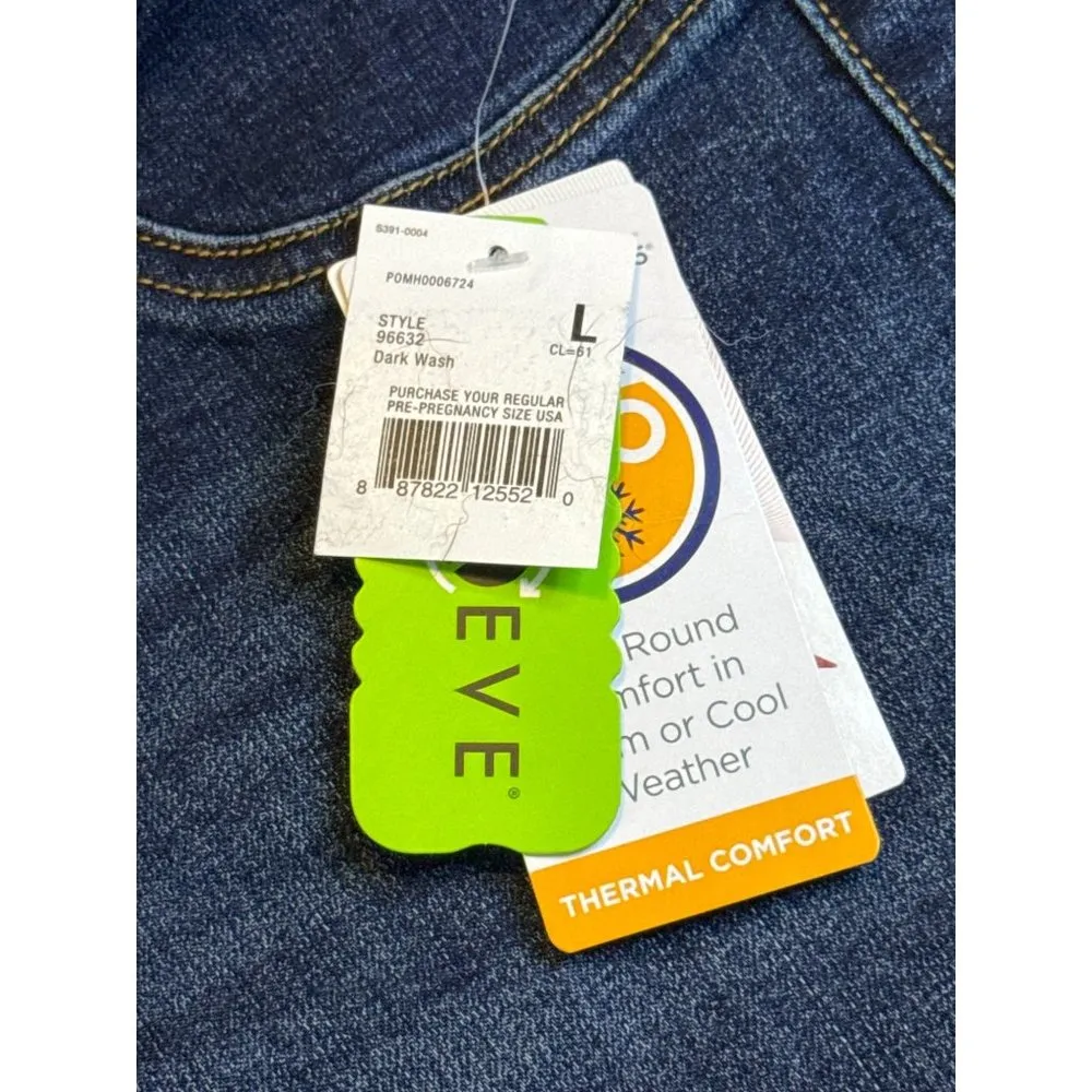 Motherhood Maternity Belly Fit Jeans, Indigo Blue, Skinny Leg, Size L, NWT - Image 6