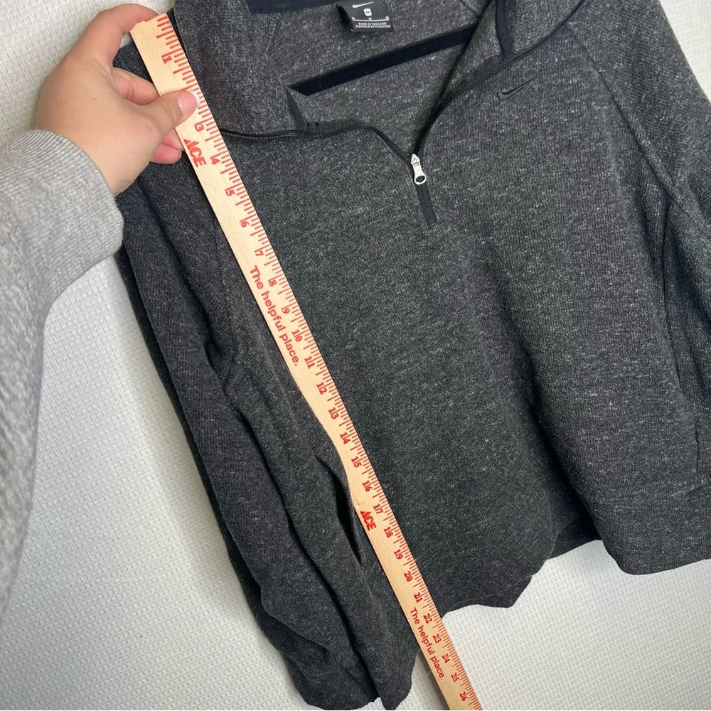 NIKE | Medium Women's‎ Gray Quarter-Zip Sweater Top Blouse Pullover - Image 6