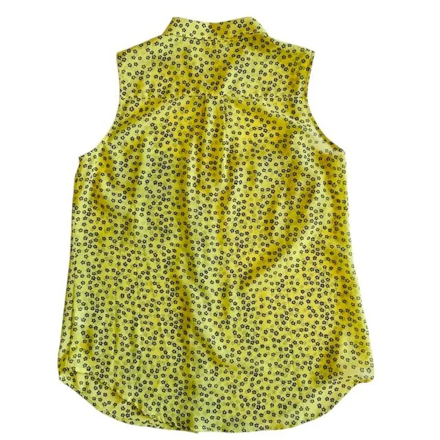 CAbi 5348 Yellow Daisy Sleeveless Button Down Top Floral Print Casual Work Sz S‎ - Image 13