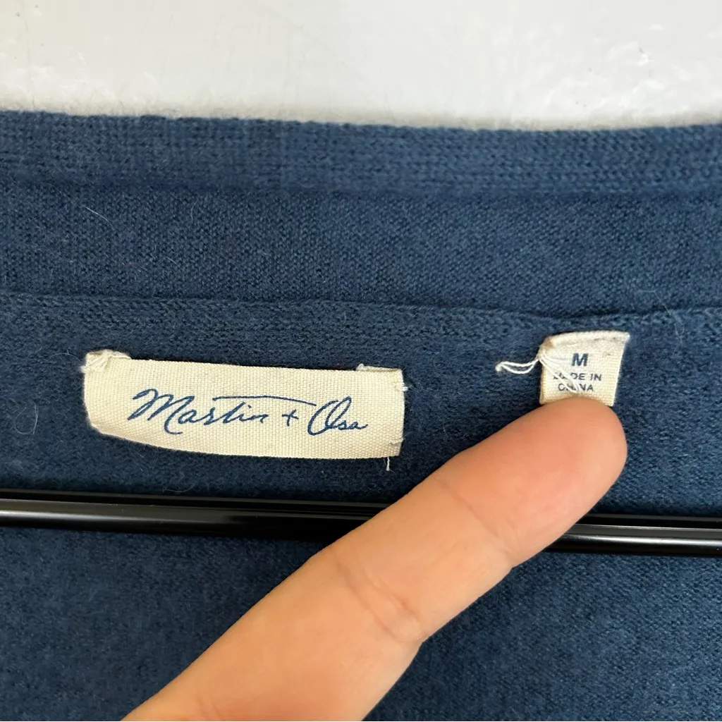 Martin + Osa Soft Blue Cashmere & Silk V - Image 8