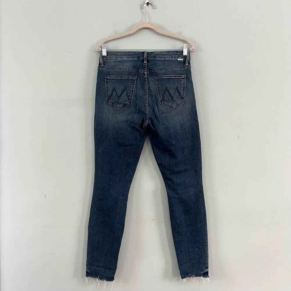 Mother High Waisted Looker Ankle Fray Just Like The Ones We Used To Know Jeans Blue Size 29 - Image 5
