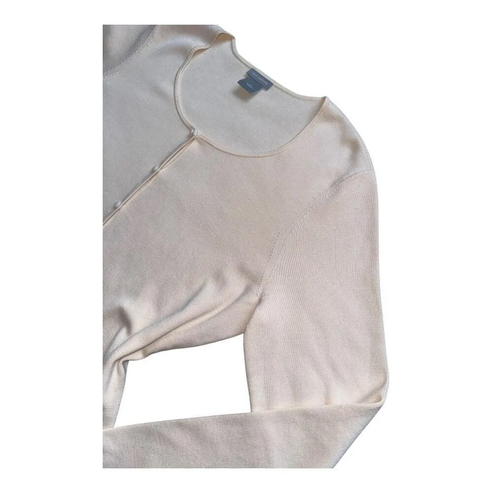 Ann Taylor Knit Ivory Button up Cardigan Womens size small Classic & Cla…​ - Image 11