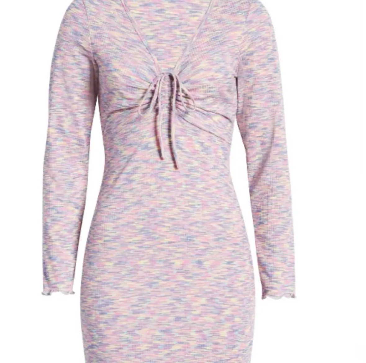 Lotta Long Sleeve Ribbed Space Dye Minidress - Image 2