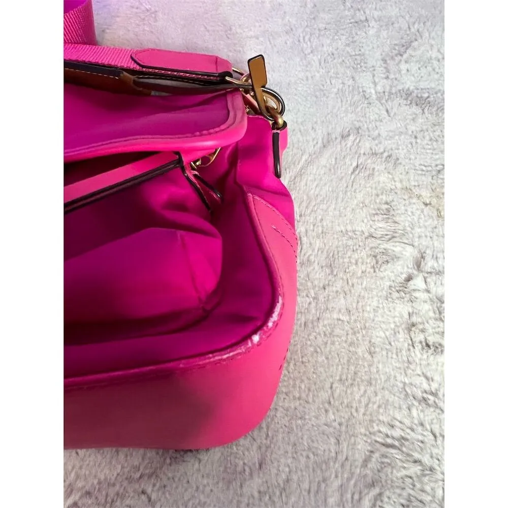 Tory Burch Women's Bright Pink Perry Nylon Crossbody Bag - Image 14