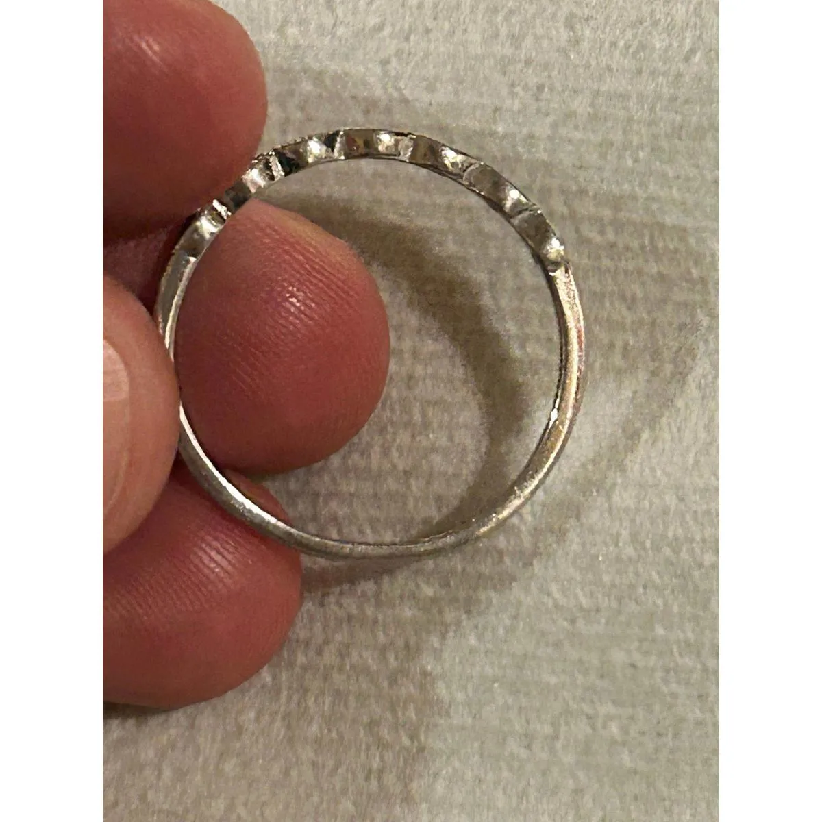 Ring band 925 sterling silver unique cute size 9 - Image 3