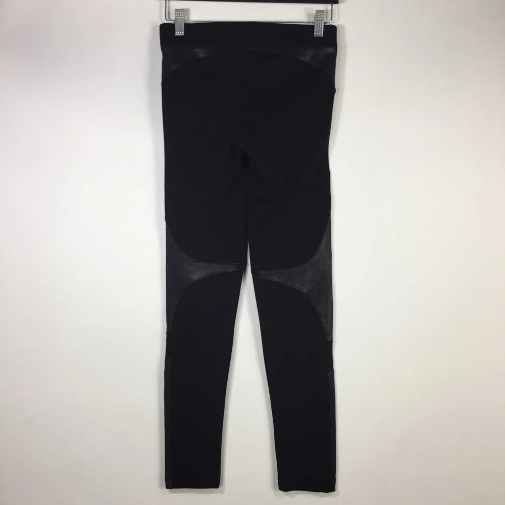 Helmut Lang Bondage Jersey Leather Paneled Stretch
Slim Leggings 0 - Image 13