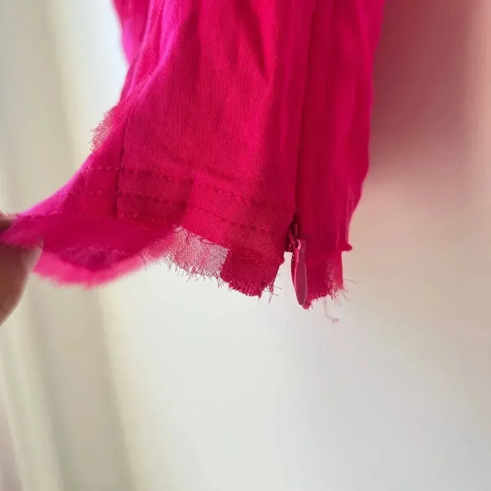 Urban Outfitter Ronni Raw Edge Pink‎ Cami Tank Crop Top Size Smalll - Image 3