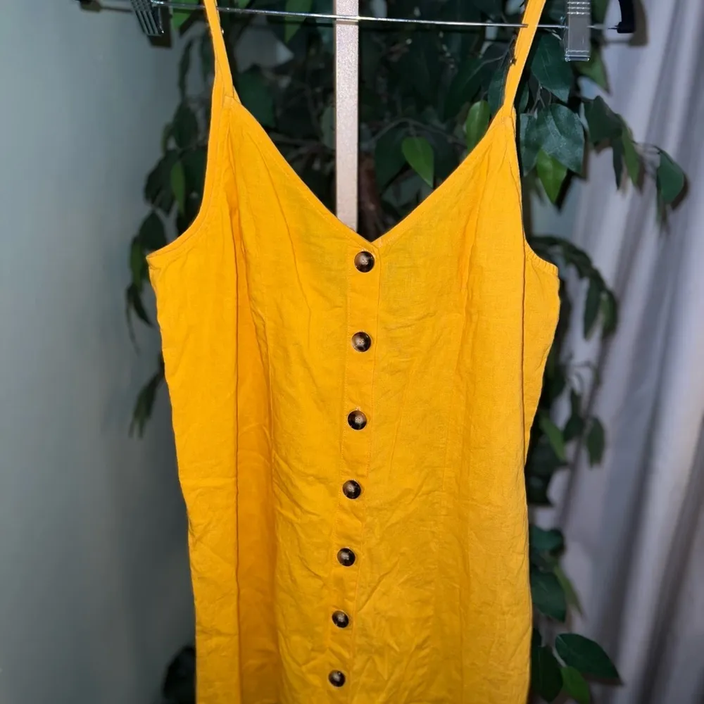 SHOW ME YOUR MUMu Remington Sundress with Front Buttons Size Large Linen Blend - Image 3