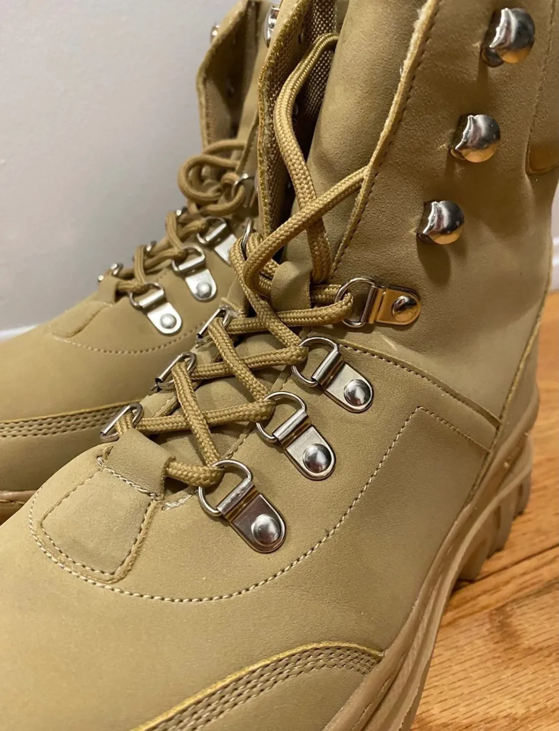 Truffle Collection wide fit chunky hiker Boots stylish boots - Image 4