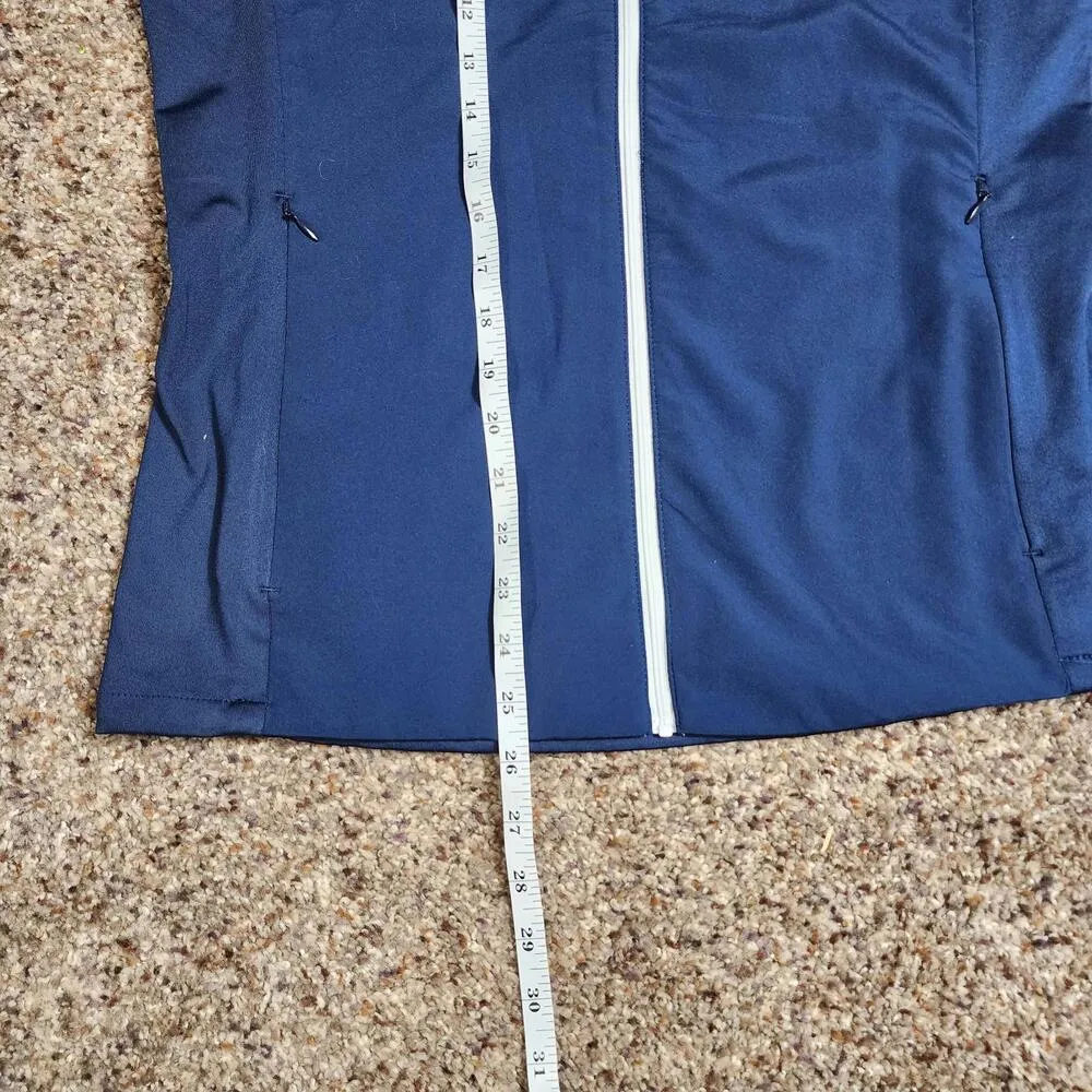 FootJoy Golf Zip Vest Womens Chest Logo FZ Small Navy Blue New - Image 6