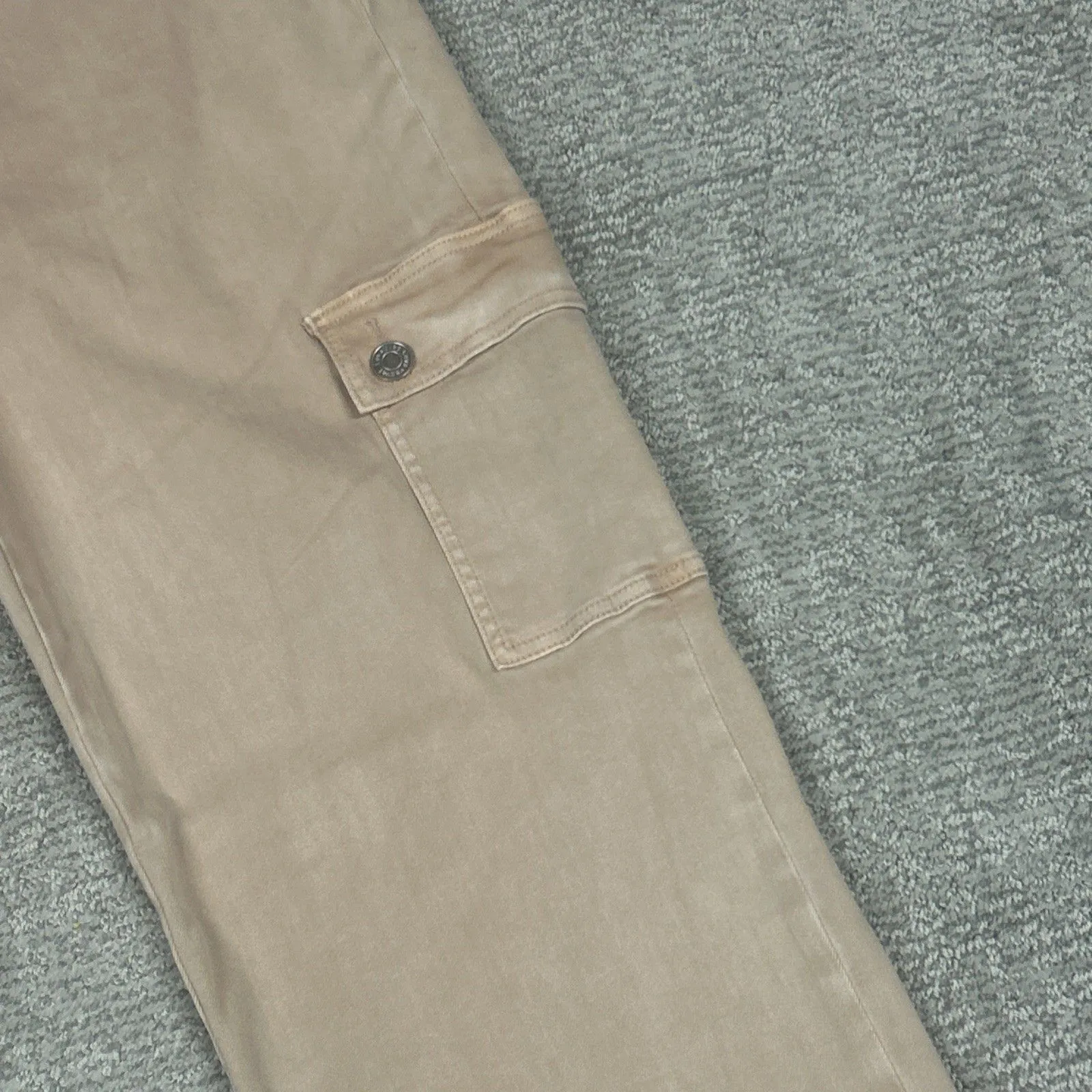 Lovervet by Vervet Jeans Womens 16W Tan Peach Cargo Pockets Pants Straight Leg - Image 3