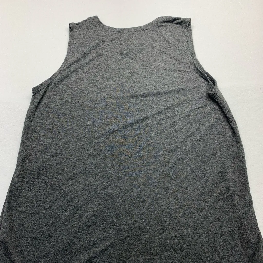 Modern Lux Gray Asymmetrical Sleeveless Muscle Tee - Image 11
