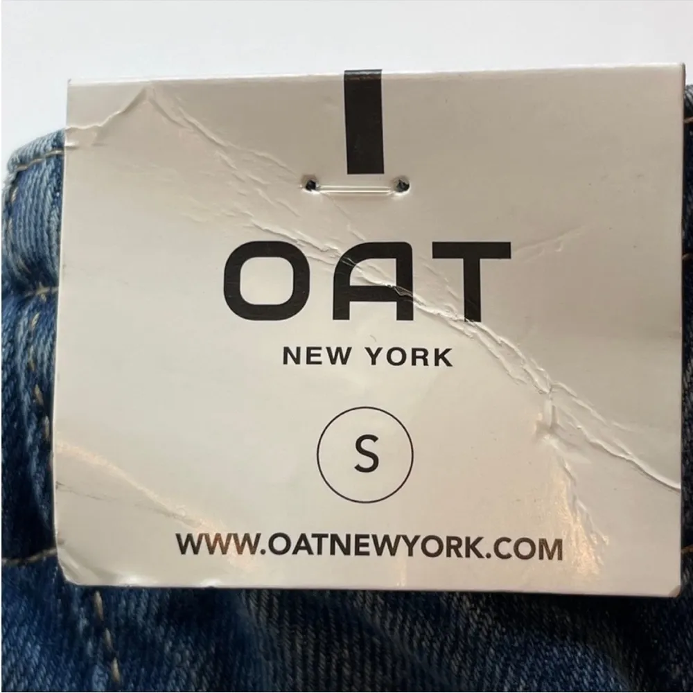 OAT New York High Waist Slouchy Women SZ Small Blue Denim Jean Paper Bag Mom NEW - Image 5