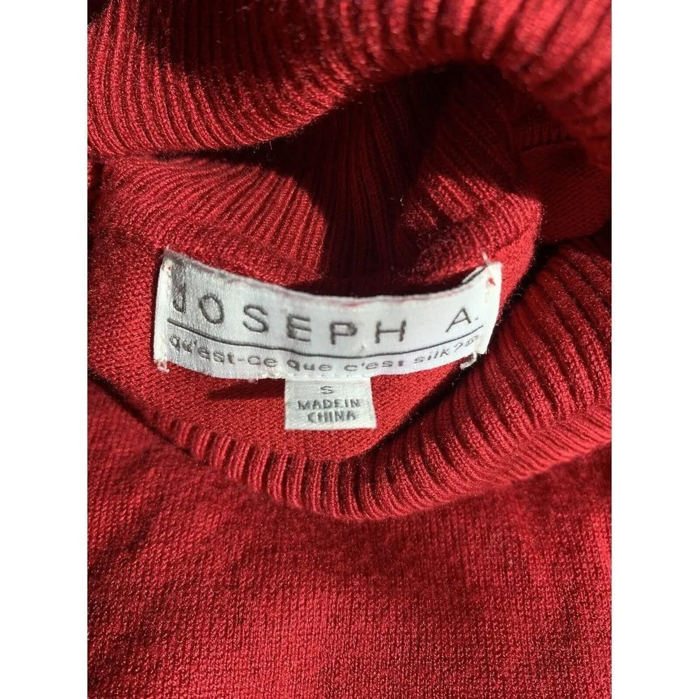 Joseph A Womens Size Small Red Mock Neck Pullover Sweater - Image 4