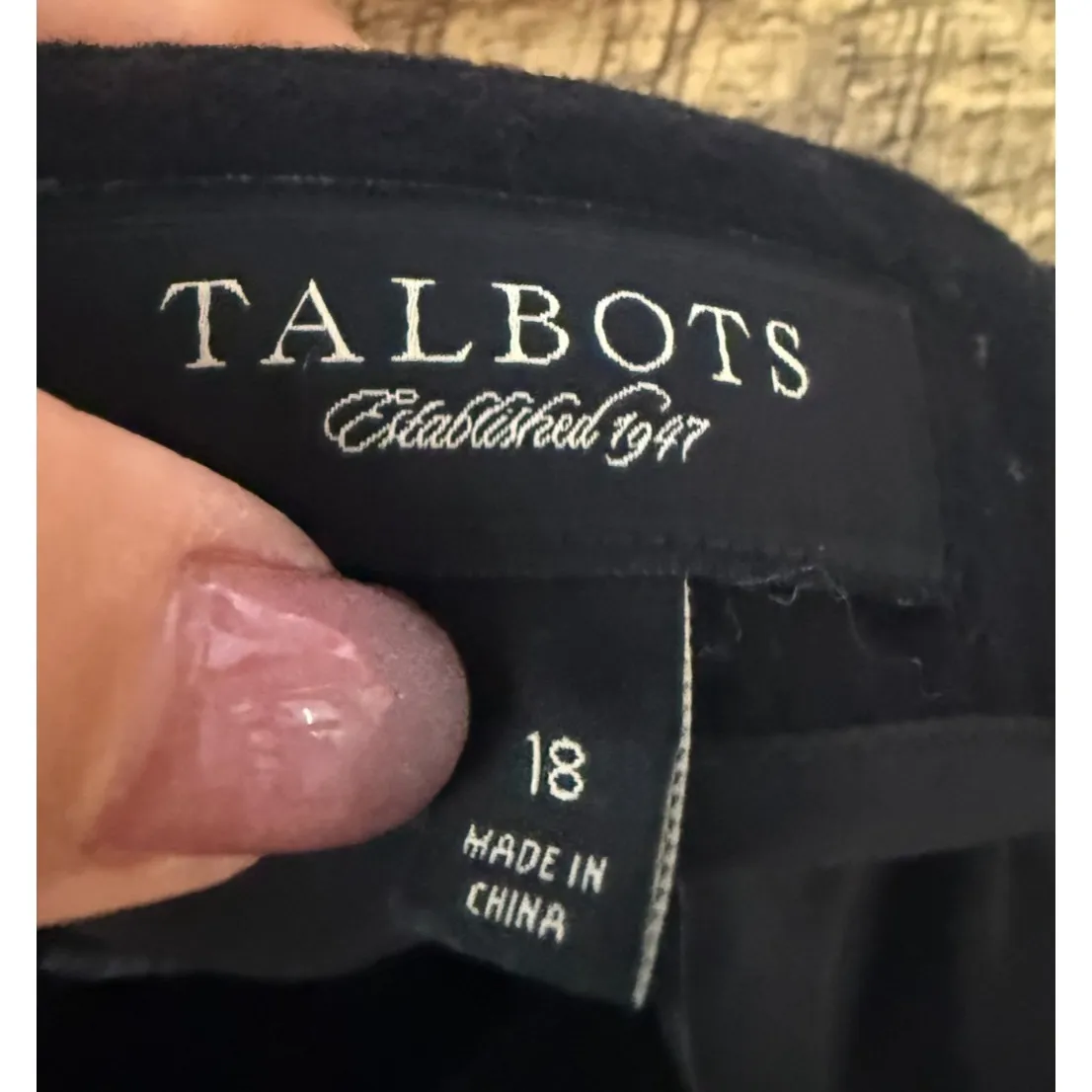 Talbots Maxi Pencil Skirt 18 Black Floral‎ Embroidered Wool Blend Preppy Office - Image 4