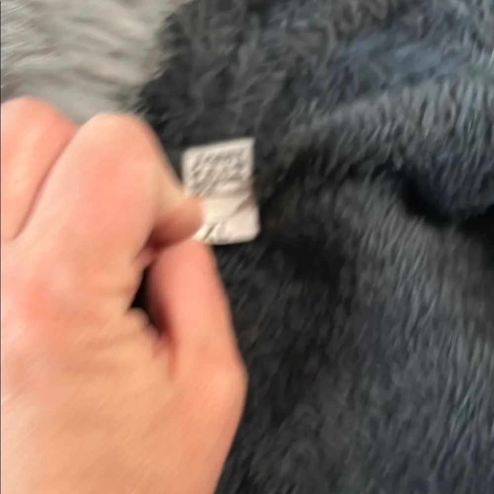 Womens Black Jean Jacket with Faux Fur lining Brown Size XL - Image 4