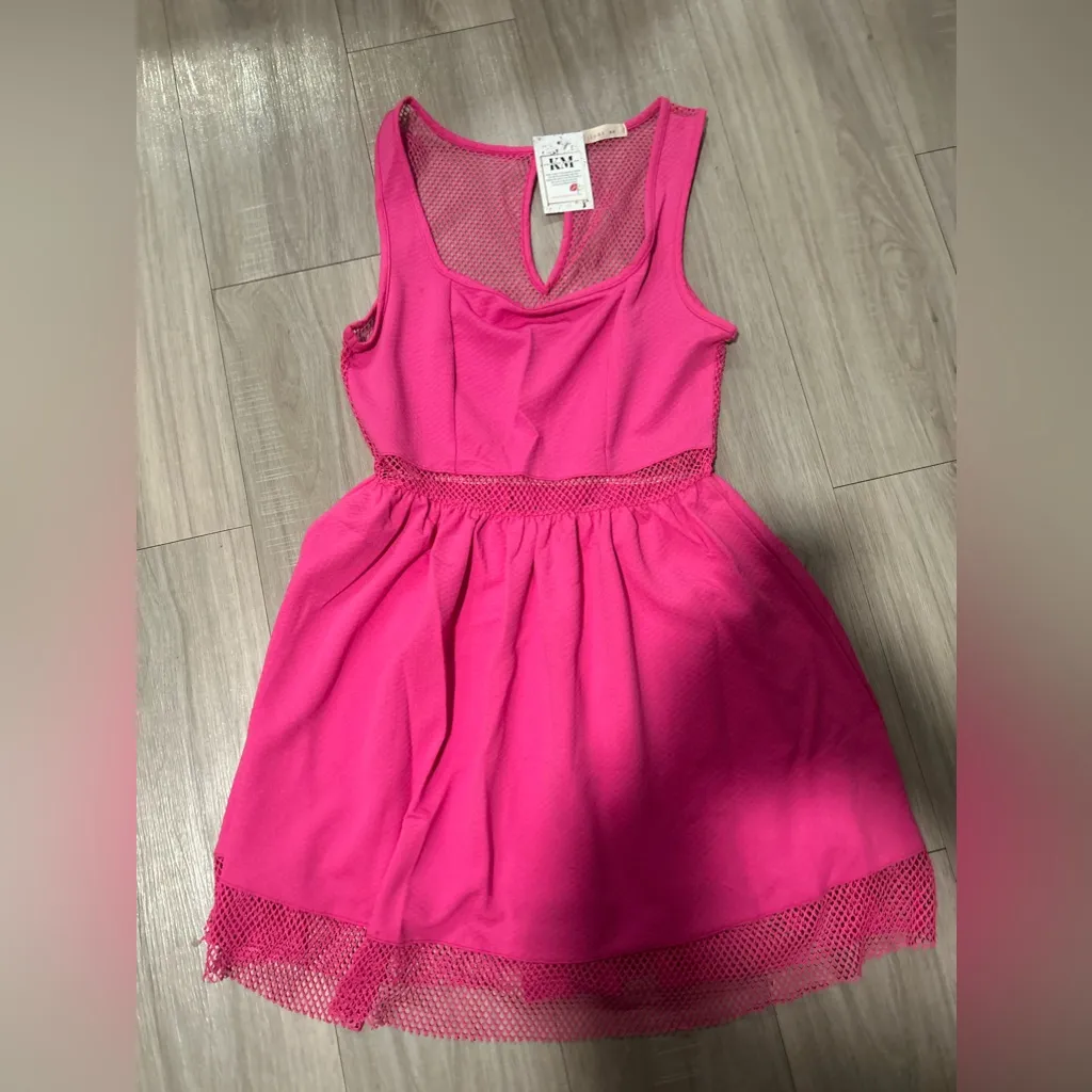 Barbie Pink Sleeveless Ruffle Skirt Dress - Image 2