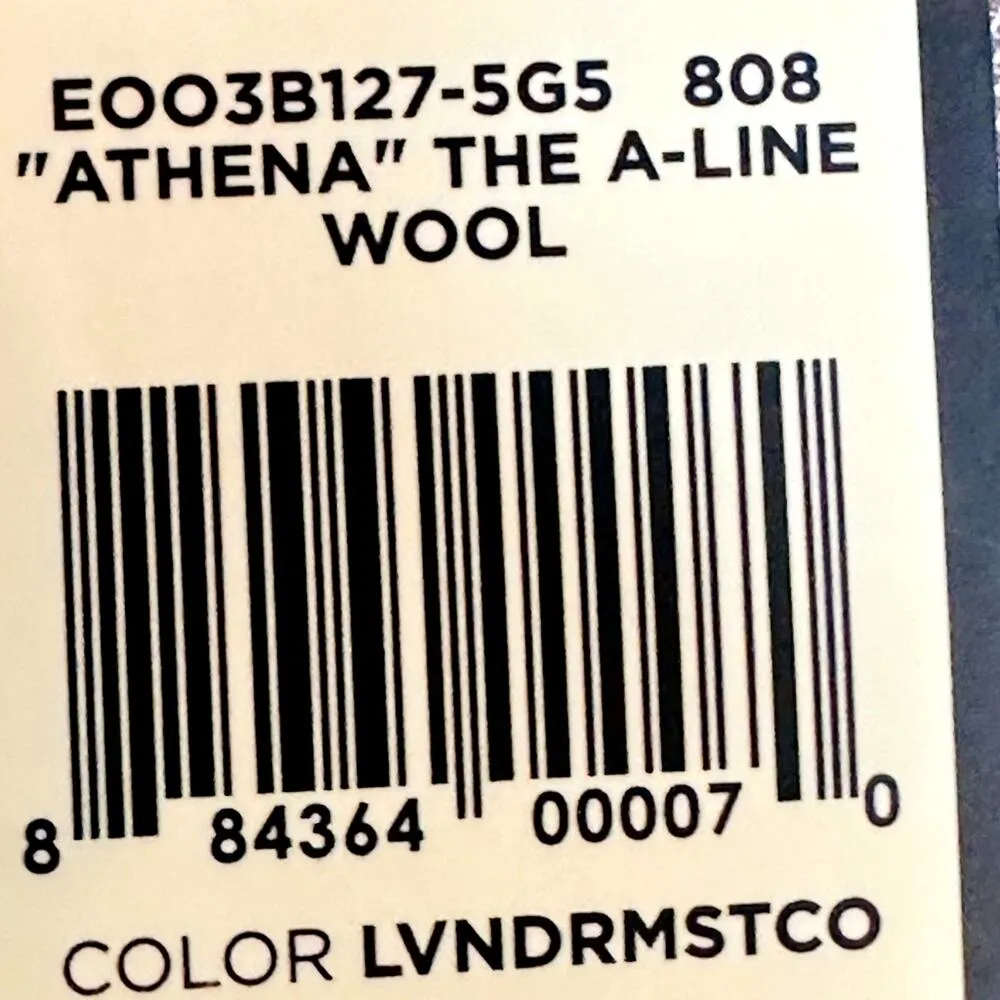 BCBGMaxazria Athena Watercolor‎ Print Wool/Silk Skirt Lavender/Cream 10 - Image 14
