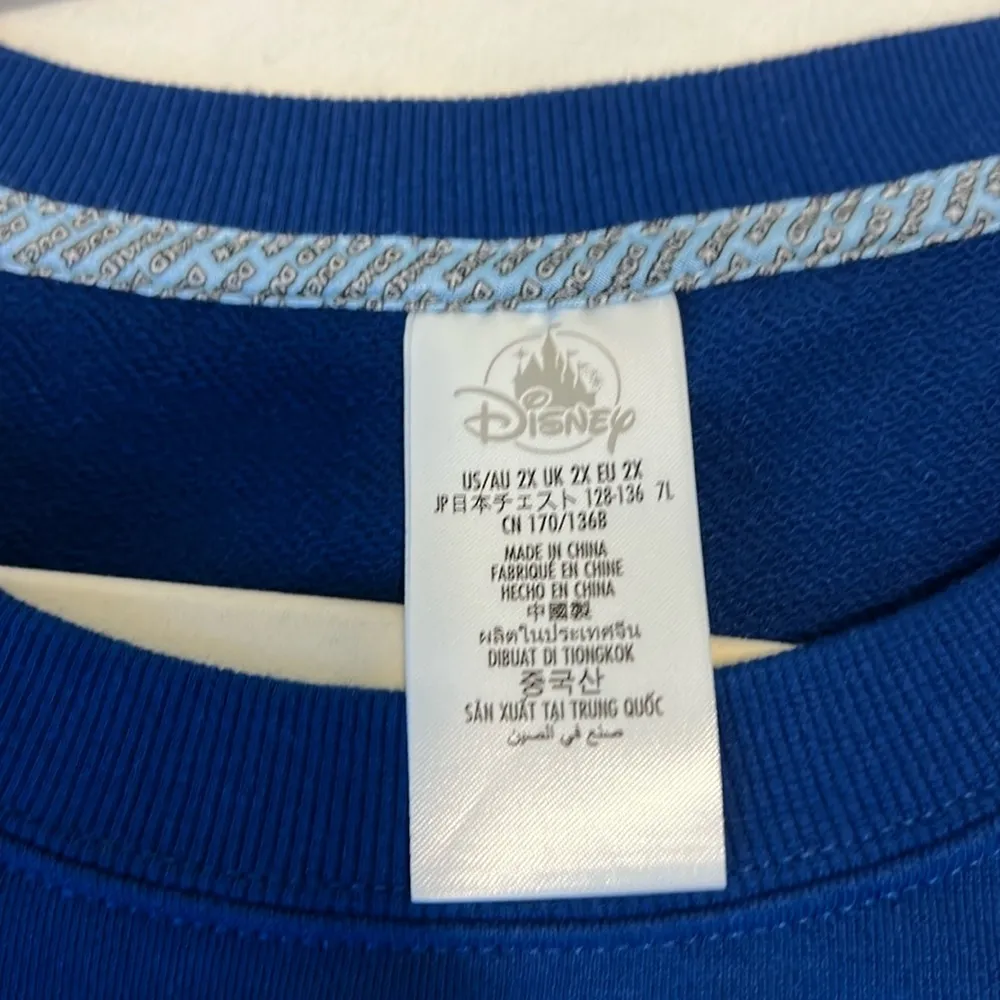 Disney Parks Walt Disney World Donald Duck Crewneck Sweatshirt Royal Blue 2XL - Image 3