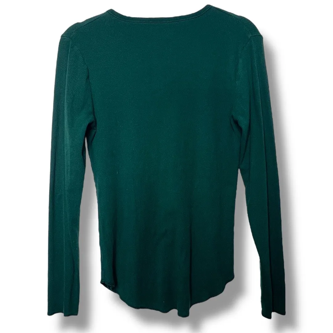 Love by Gap Green Long Sleeve  Henley Tee Shirt Medium - Image 6