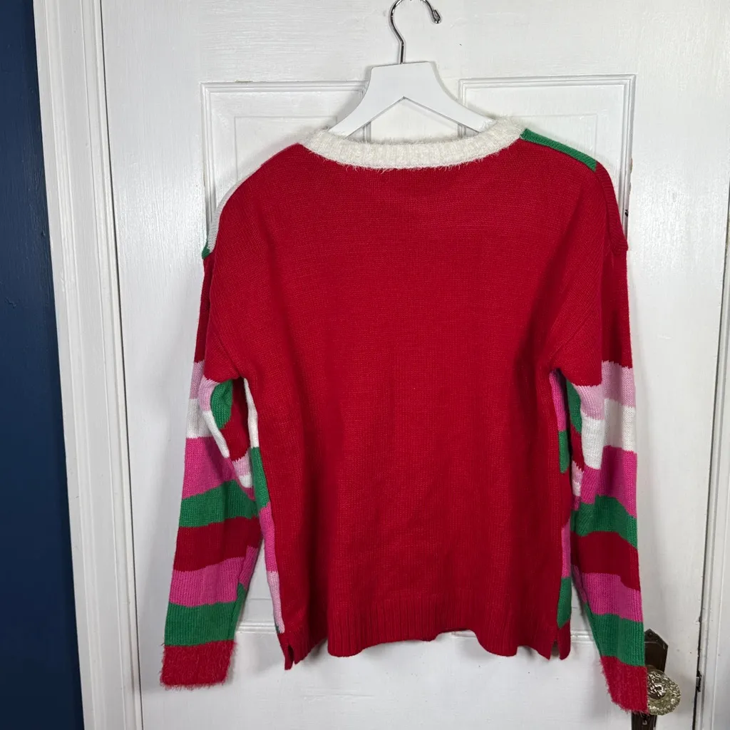 Blizzard Bay Sweater Christmas Holiday Light Up Ugly Sweater NEW W2057 Sz S Pink - Image 7